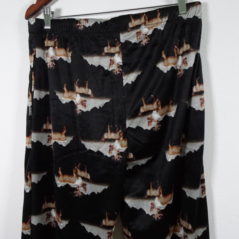 Eddie Bauer Fleece Lounge Pants Men's Size M Animal Print Pajama Sleep Pants - Picture 5 of 8